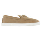 Christian Louboutin Taupe Beige Suede Chambeliboat Barbell Loafers - 40