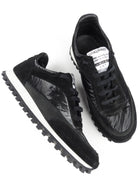 Comme des Garcons x Spalwart Black Suede and Nylon Paneled Low Top Sneakers - 39