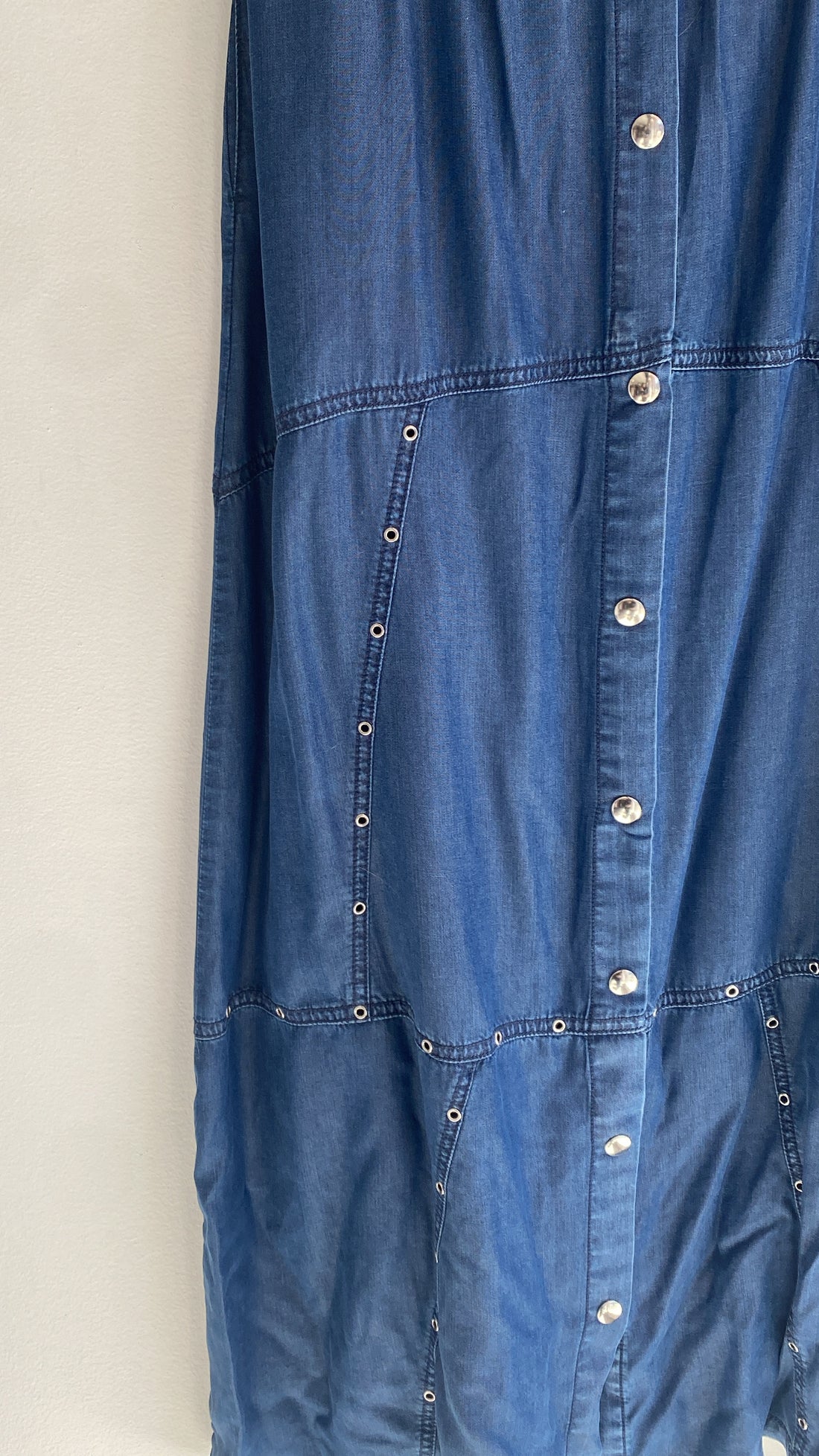 The Kooples Denim Button Maxi Skirt - M