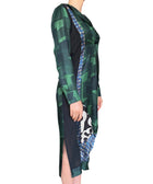 Dries Van Noten Green Silk Geo Print Maxi Dress - 38 / US 6-8