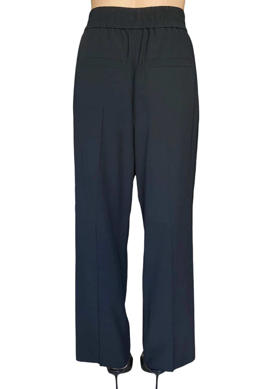 Brunello Cucinelli Black Wool Elasticized Waist Trousers - IT 34 / US 4