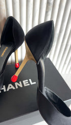 Chanel Vintage Match Stick Satin Cap Toe Pumps - 37.5