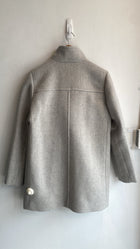 J Crew Grey Zip Wool Coat