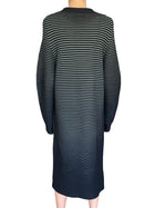 Issey Miyake Wool Green Knit Ribbed Sweater Maxi Dress - JP 2