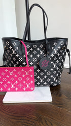 Louis Vuitton Empreinte Spring In The City Neverfull MM Black White Pink