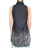 Rochas Black Embroidered Sleeveless Shirt - FR 44 / US 12