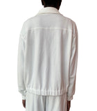 Brunello Cucinelli White Monili Embellished Zip Sweatshirt - M