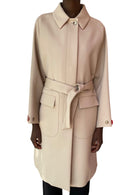 Giorgio Armani Beige Wool Cashmere Car Coat - 42 / US 6