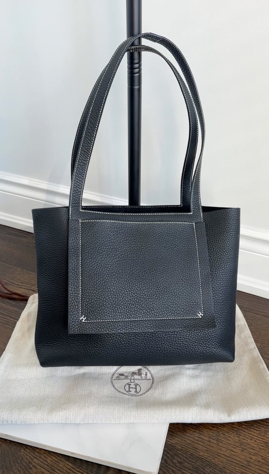 Hermes Black 2022 Clemence Cabasellier 31 Tote Bag