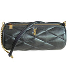 Saint Laurent Black Quilted Lambskin Mini Sade Tube Bag