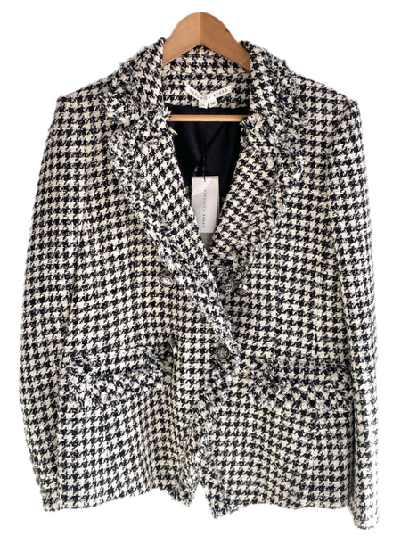 Veronica Beard Tweed Houndstooth Blazer - 12
