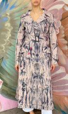 Christian Dior Pink Multi Floral Oblique Lined Trench - F40