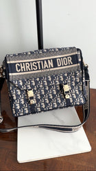 Christian Dior Navy Oblique Diorcamp Monogram Canvas Messenger Bag