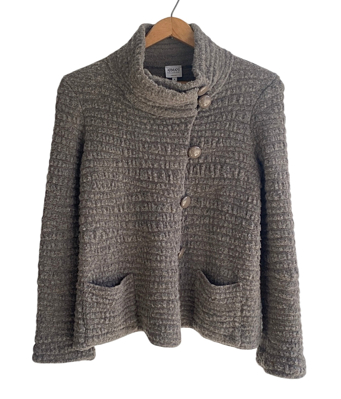 Armani Collection Wool Turtleneck Jacket