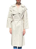 Yves Salomon Ecru Cotton Double Breasted Trench Coat - 34 / US 2