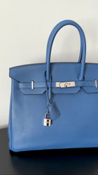 Hermes Birkin 35 Bleu de Galice Blue Clemence PHW Bag