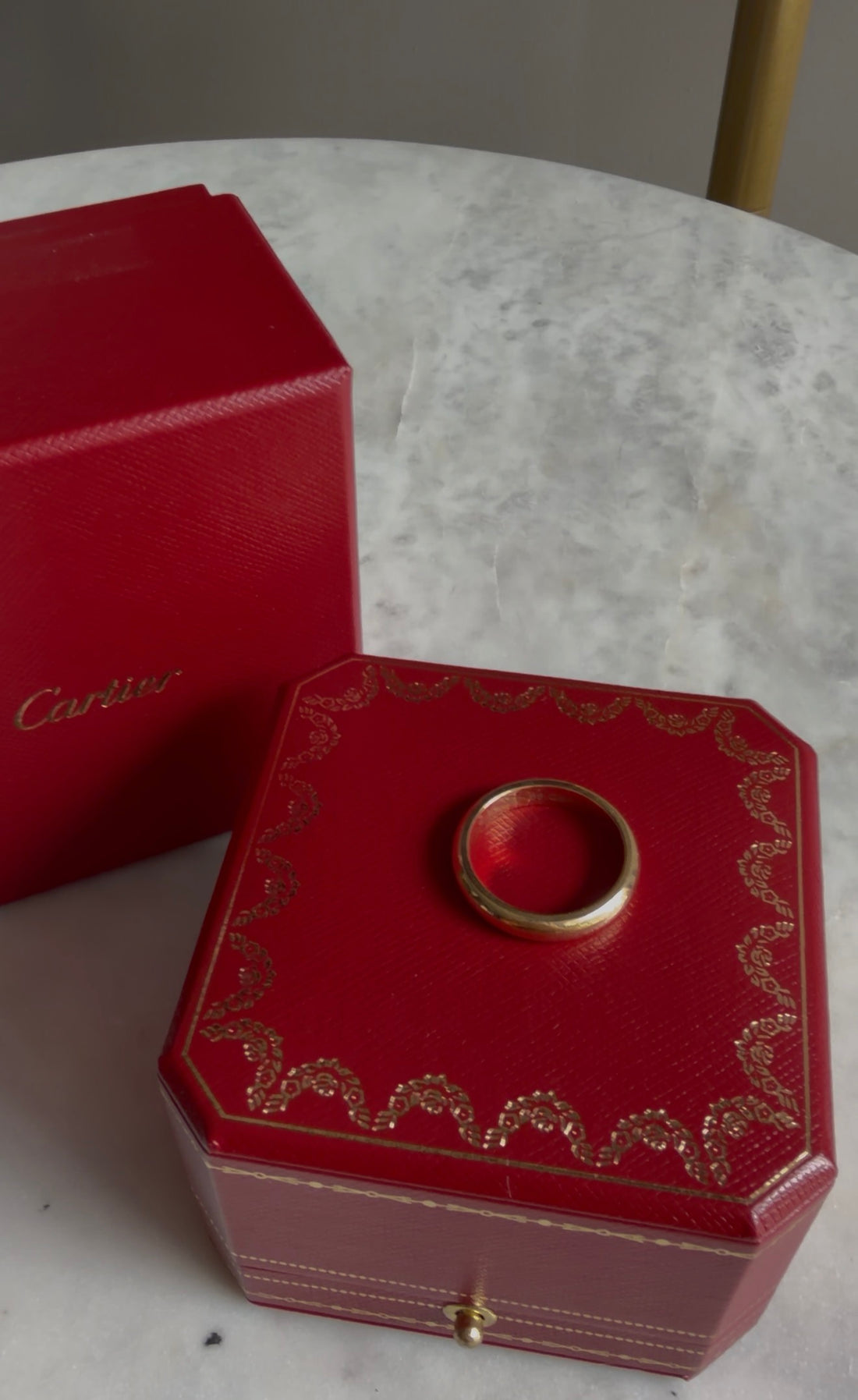 Cartier 18K Yellow Gold 4mm 1895 Wedding Band - 58