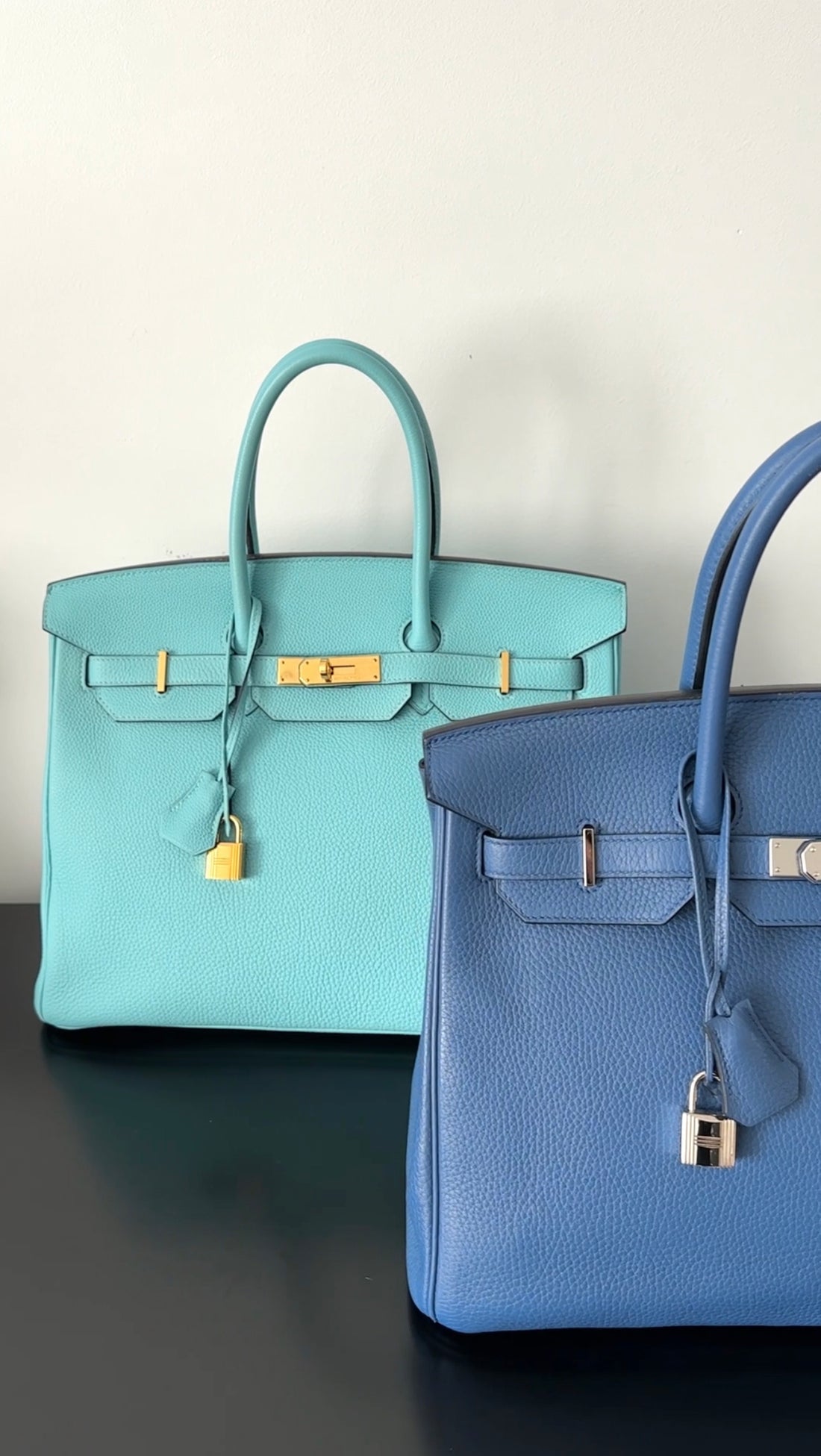 Hermes Birkin 35 Tiffany Turquoise Blue Togo Leather GHW Bag