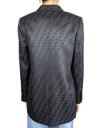Fendi Black Monogram Double Breasted Blazer - IT 42 / US 6