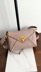 Valentino Rock Stud Nude Grained Leather Hype Crossbody Bag