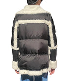 Wild Arctic Black & Ivory Shearling Jacket - 38 / US 4