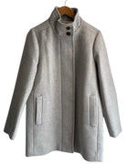 J Crew Grey Zip Wool Coat