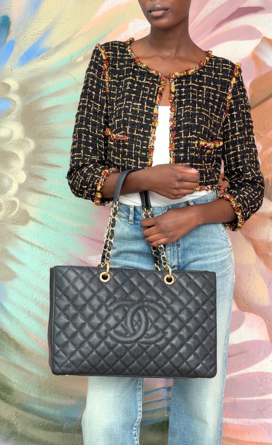 Chanel Black Caviar Leather GST XL Grand Shopping Tote GHW