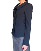 Prada Black Round Collar Fitted Jacket - 40 / US 4-6