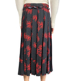 Simone Rocha Black and Red Floral Printed Skirt - XXL