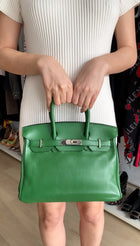 Hermes Birkin 30 Swift Green Vert Bengale PHW Bag