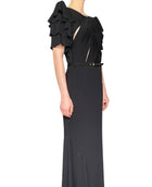 Gucci Tom Ford Black Silk Cutout Belted Gown - IT 44 / US 8