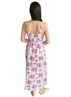 Gul Hurgel Floral Print Linen Maxi Dress - L