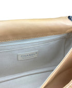 Chanel Beige Lambskin Icons Secret Label Shoulder Bag