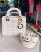 Christian Dior Blush Pink Quilted Lambskin Small Lady Dior