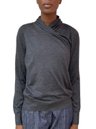 Hermes Navy Cashmere Wrap Knit Sweater - 42 / US 6