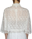Giambattista Valli White Lace Cropped Shirt - 42 / US 6