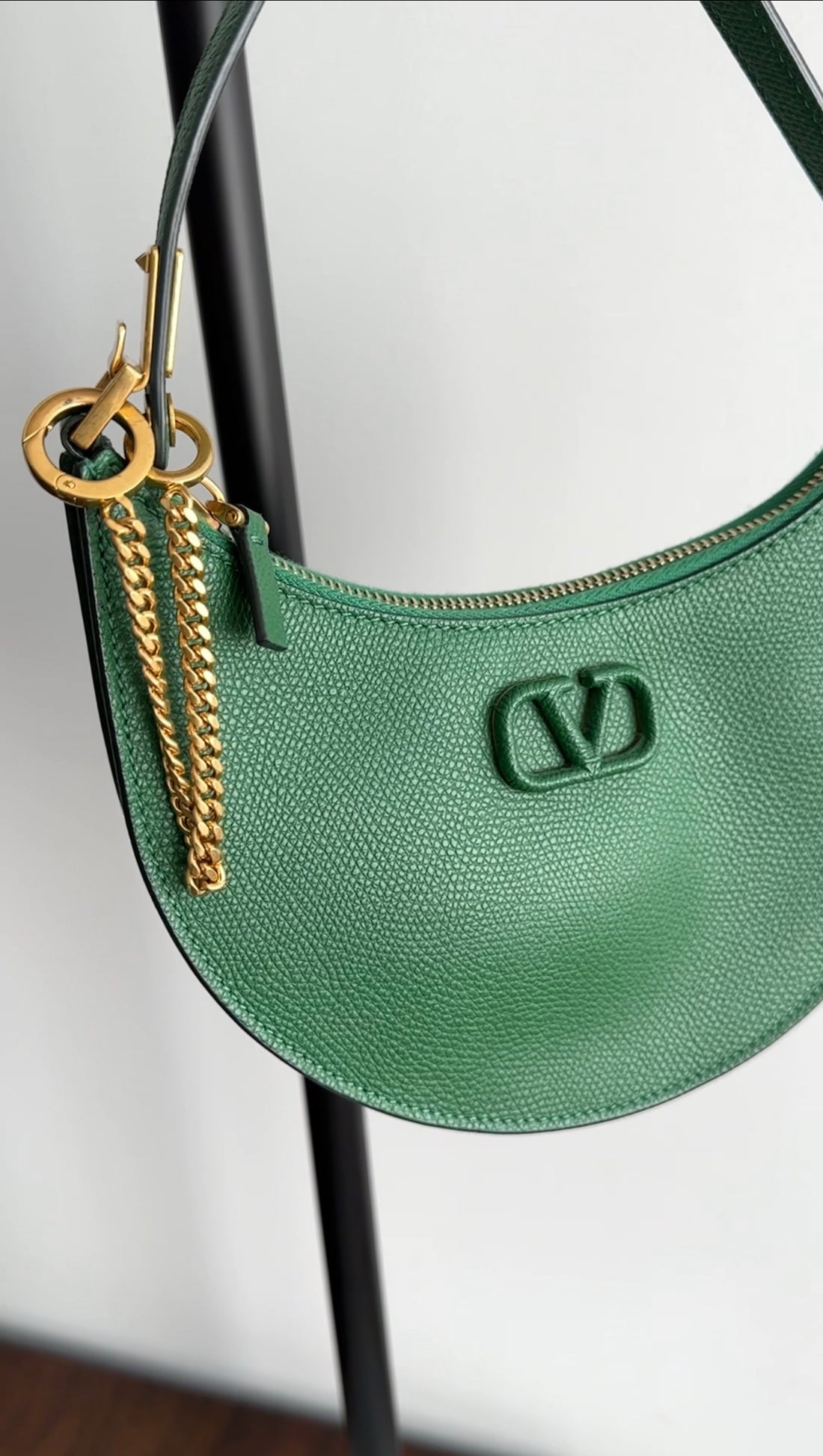 Valentino Green Mini V Logo Shoulder Bag