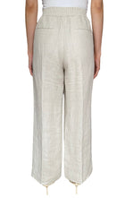 Brunello Cucinelli Beige Linen Elastic Waist Trouser - IT 42 / US 6