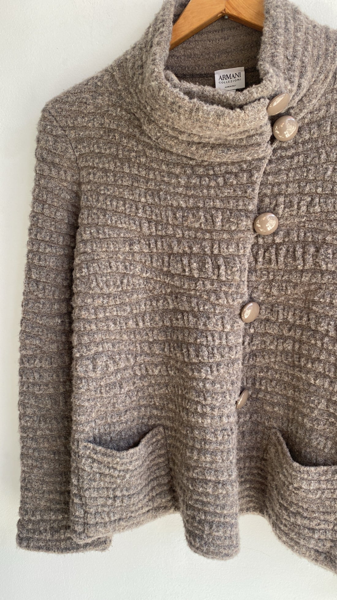 Armani Collection Wool Turtleneck Jacket