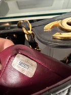 Chanel Vintage 1997 Black Lambskin Leather Jumbo CC Flap Bag