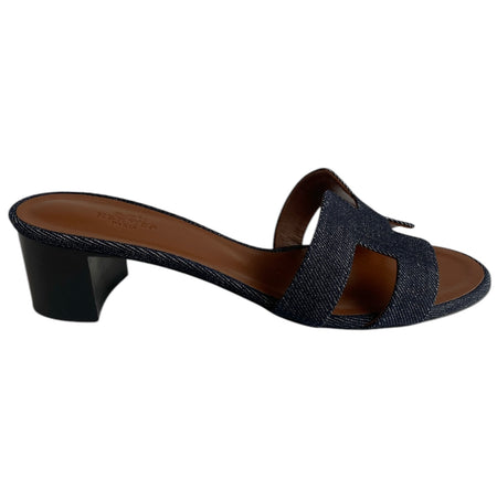 Hermes Blue Oasis Denim Mule - 38.5