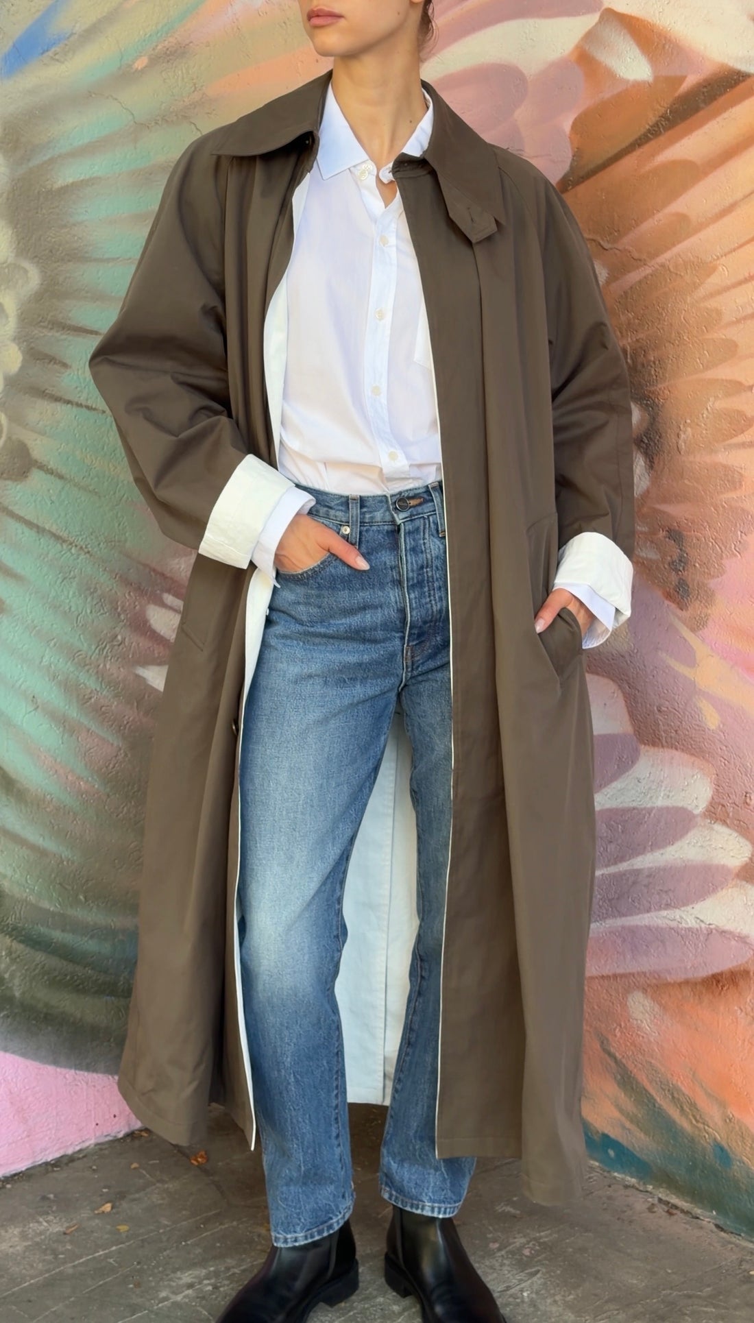 Phoebe Philo Cotton Twill Coated the Big Trench Coat - XS / US 4-6