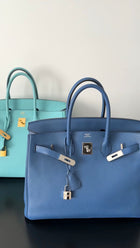 Hermes Birkin 35 Bleu de Galice Blue Clemence PHW Bag