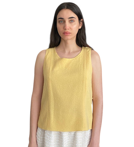 Chanel Wool Pearl Button Tank - 44