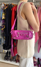 Balenciaga Fuchsia Motocross Giant 12 Chic Shoulder Bag
