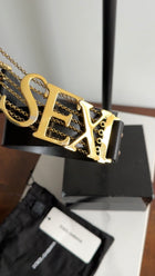 Dolce & Gabbana Spring 2003 Vintage S- E- X-  Logo Belt - 90cm / 42