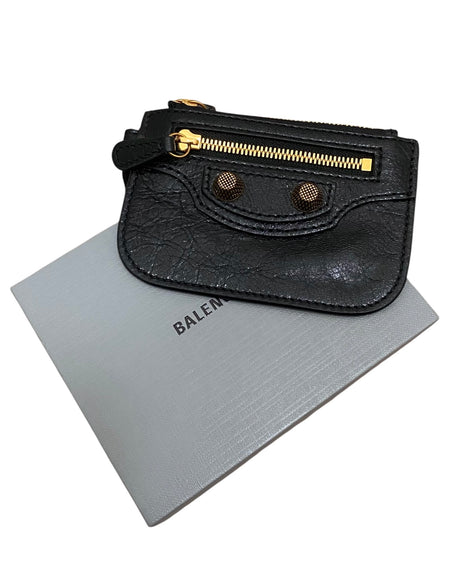 Balenciaga Le Cagole Black Lambskin Coin Purse GHW