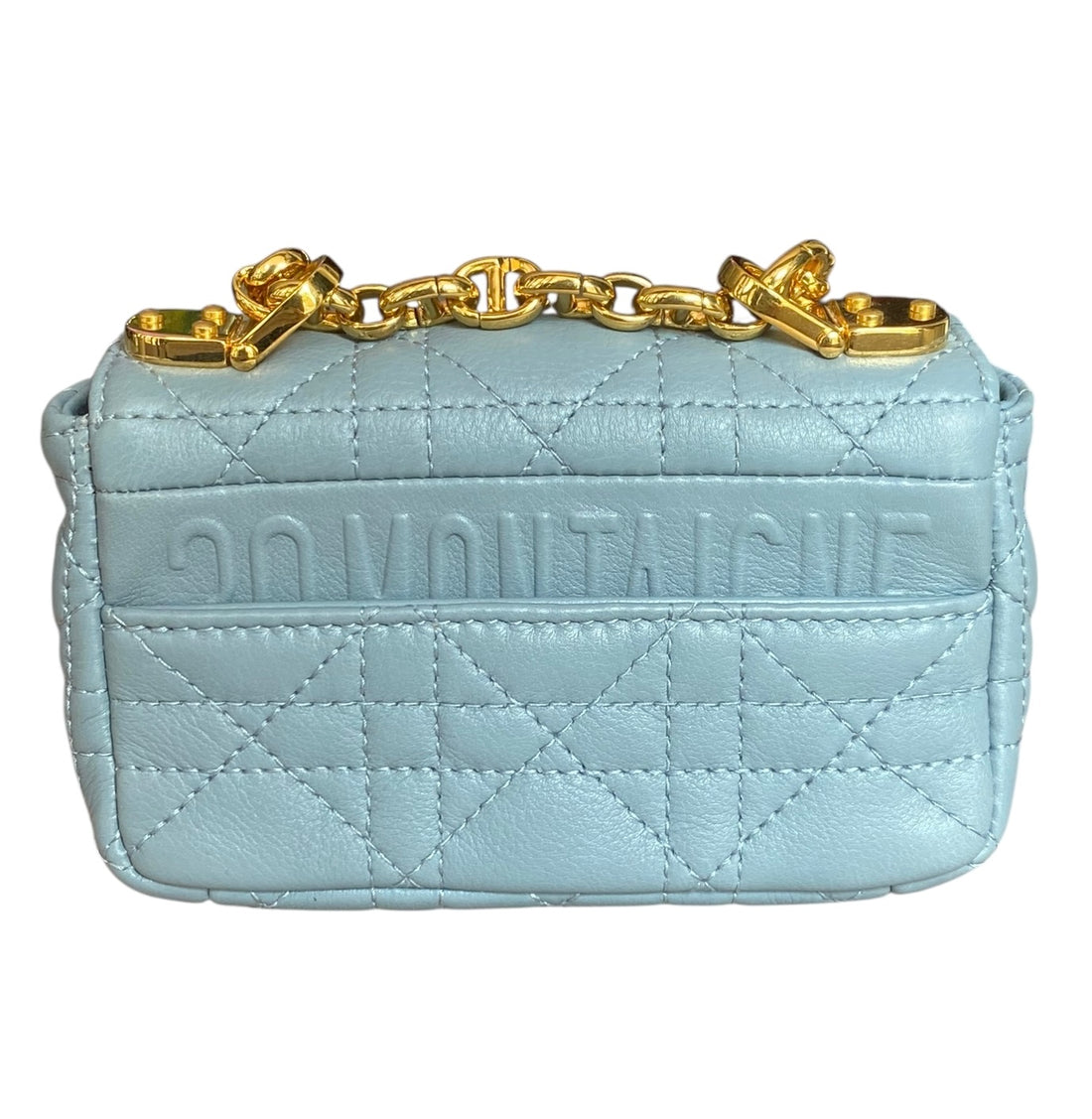 Dior Light Blue Micro Caro Crossbody Bag