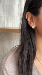 Gucci Sterling Silver Heart Stud Earrings and Chain Necklace Set