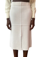 Lisa Yang Ivory Cashmere Midi Skirt - 2 / US 6